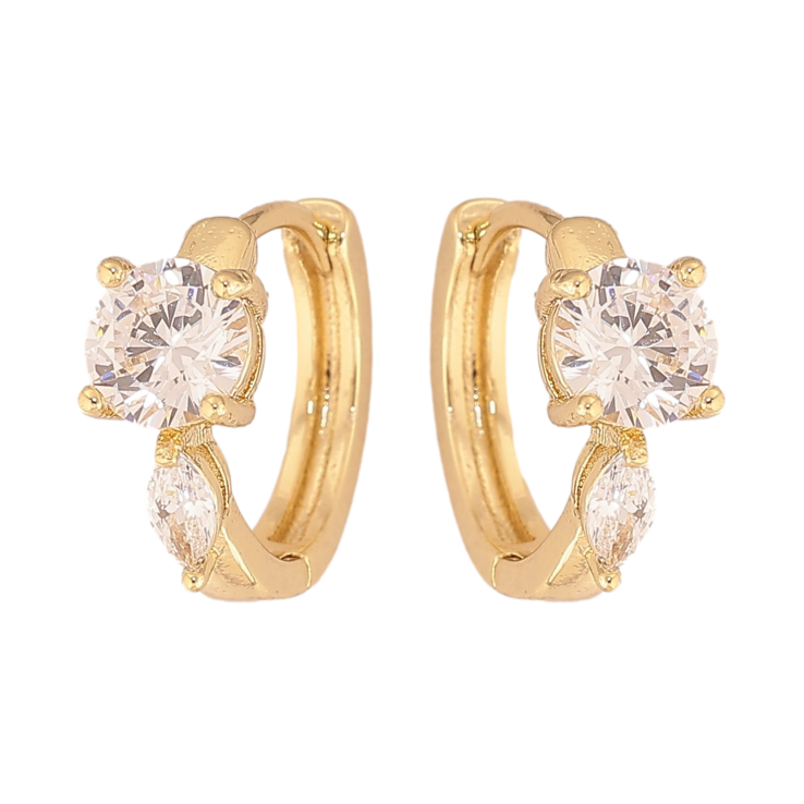 Сережки Xuping колір Позолота 14K колечка "Візерунок з кристалами" фото №10 Сережки Xuping колір Позолота 14K колечка "Візерунок з кристалами" фото №10