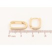 Серьги Xuping цвет Позолота 14K колечки "Дорожки кристаллов" фото №2