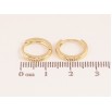 Сережки Xuping колір Позолота 14K колечка "Класика, шир 2мм" ø 13мм фото №2