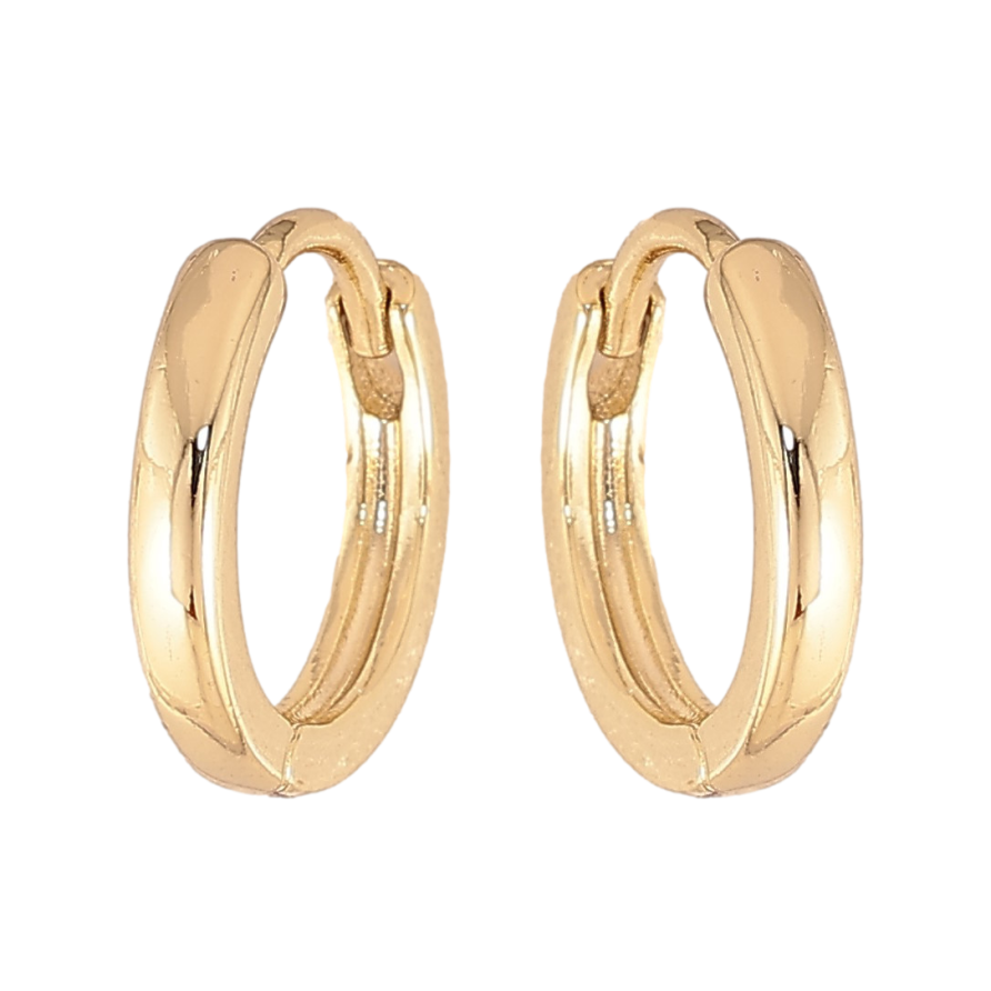 Сережки Xuping колір Позолота 14K колечка "Класика, шир 2мм" ø 13мм фото №1