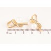 Сережки Xuping колір Позолота 14K колечка "Банти з перлинами" фото №2