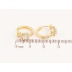 Сережки Xuping колір Позолота 14K колечка "Узор с кристаллами" фото №2 Сережки Xuping колір Позолота 14K колечка "Узор с кристаллами" фото №2
