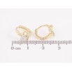 Серьги Xuping цвет Позолота 14K колечки "Сердечки с кристаллами" фото №2