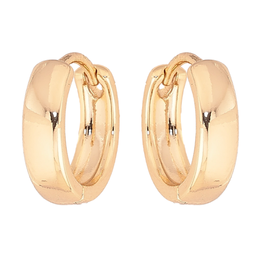 Сережки Xuping колір Позолота 14K колечка "Класика, шир. 3мм" ø 14мм фото №1