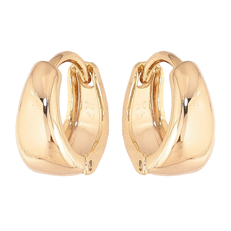 Сережки Xuping колір Позолота 14K колечка "Класика" ø 12мм фото №1