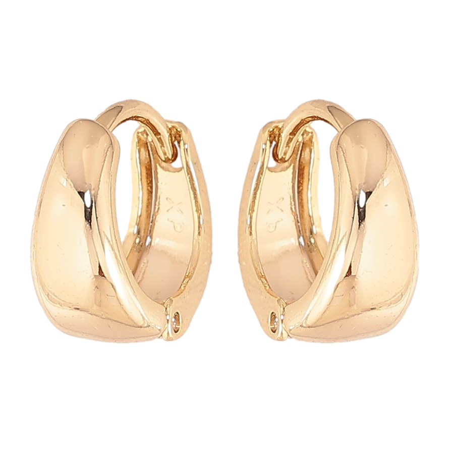 Серьги Xuping цвет Позолота 14K колечки "Классика" ø 12мм фото №1