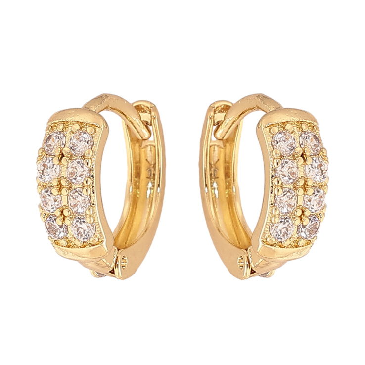 Серьги Xuping цвет Позолота 14K колечки "Инкрустация кристаллами" фото №25