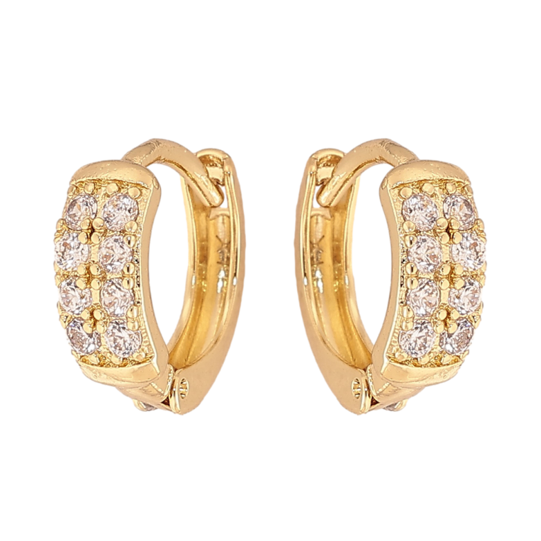 Серьги Xuping цвет Позолота 14K колечки "Инкрустация кристаллами" фото №1 Серьги Xuping цвет Позолота 14K колечки "Инкрустация кристаллами" фото №1