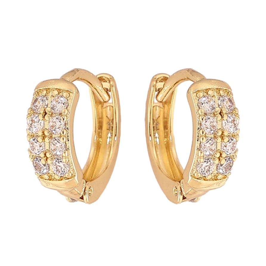 Серьги Xuping цвет Позолота 14K колечки "Инкрустация кристаллами" фото №1 Серьги Xuping цвет Позолота 14K колечки "Инкрустация кристаллами" фото №1