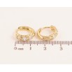 Серьги Xuping цвет Позолота 14K колечки "Узор с кристаллами" фото №2 Серьги Xuping цвет Позолота 14K колечки "Узор с кристаллами" фото №2