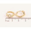 Серьги Xuping цвет Позолота 14K колечки "Узор с кристаллами" фото №2 Серьги Xuping цвет Позолота 14K колечки "Узор с кристаллами" фото №2