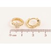 Сережки Xuping колір Позолота 14K колечка "Кристальні квіточки" фото №2 Сережки Xuping колір Позолота 14K колечка "Кристальні квіточки" фото №2