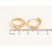 Сережки Xuping колір Позолота 14K колечка "Візерунок з кристалами" фото №2 Сережки Xuping колір Позолота 14K колечка "Візерунок з кристалами" фото №2