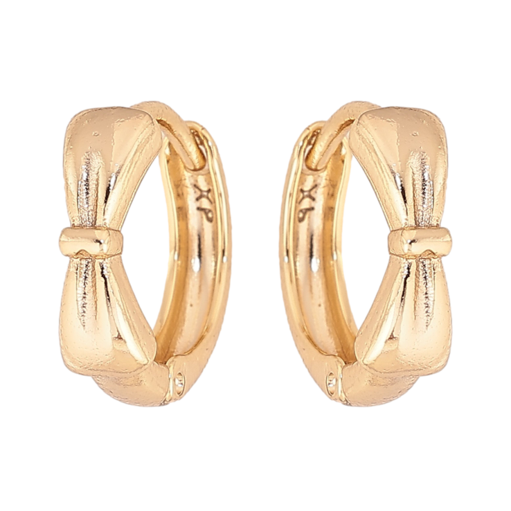 Сережки Xuping колір Позолота 14K колечка "Банти" фото №11