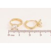 Серьги Xuping цвет Позолота 14K колечки "Вставка кристалл" фото №2