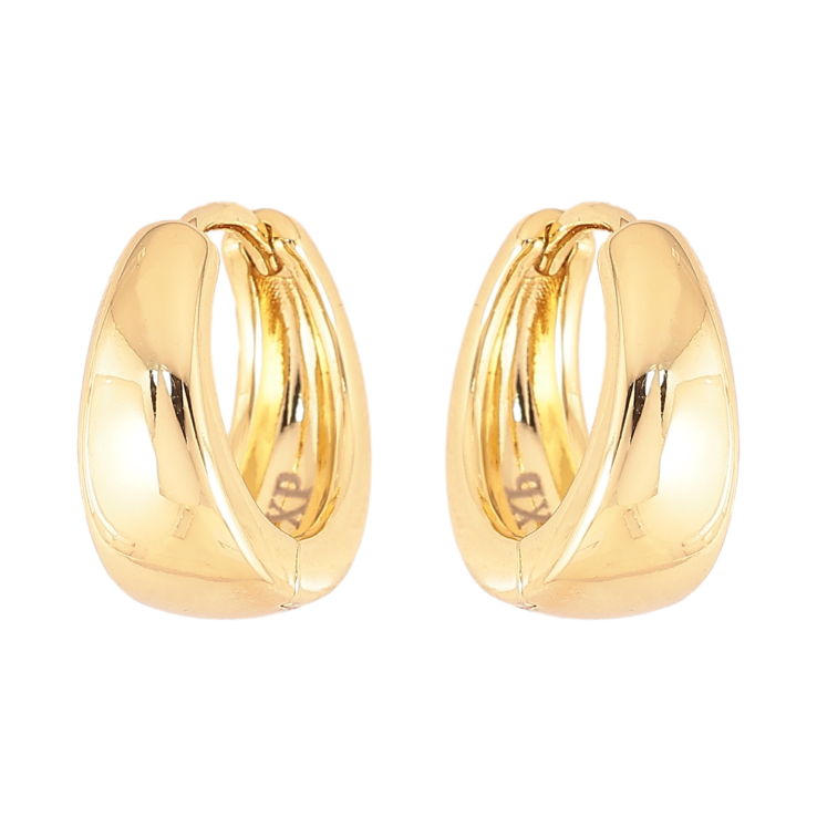 Серьги Xuping цвет Позолота 14K колечки "Классика" ø 15мм фото №4