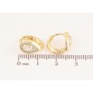 Серьги Xuping цвет Позолота 14K колечки "Кристальные капельки" фото №2