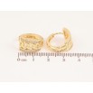 Сережки Xuping колір Позолота 14K колечка "Візерунок з кристалами" фото №2