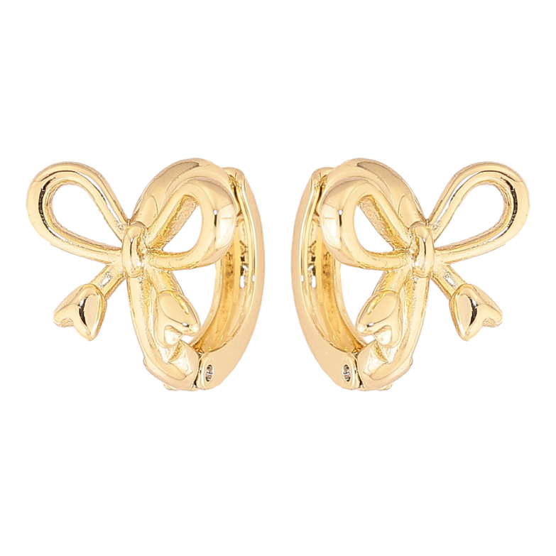 Серьги Xuping цвет Позолота 14K колечки "Банты" фото №1