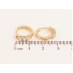Серьги Xuping цвет Позолота 14K колечки "Узор с кристаллами" фото №2 Серьги Xuping цвет Позолота 14K колечки "Узор с кристаллами" фото №2