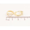 Сережки Xuping колір Позолота 14K колечка "Узор с кристаллами" фото №2