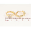 Серьги Xuping цвет Позолота 14K колечки "Узор с кристаллами" фото №2