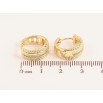 Сережки Xuping колір Позолота 14K колечка "Візерунок з кристалами" фото №2 Сережки Xuping колір Позолота 14K колечка "Візерунок з кристалами" фото №2