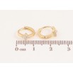 Сережки Xuping колір Позолота 14K колечка "Кристальні квіточки" фото №2 Сережки Xuping колір Позолота 14K колечка "Кристальні квіточки" фото №2