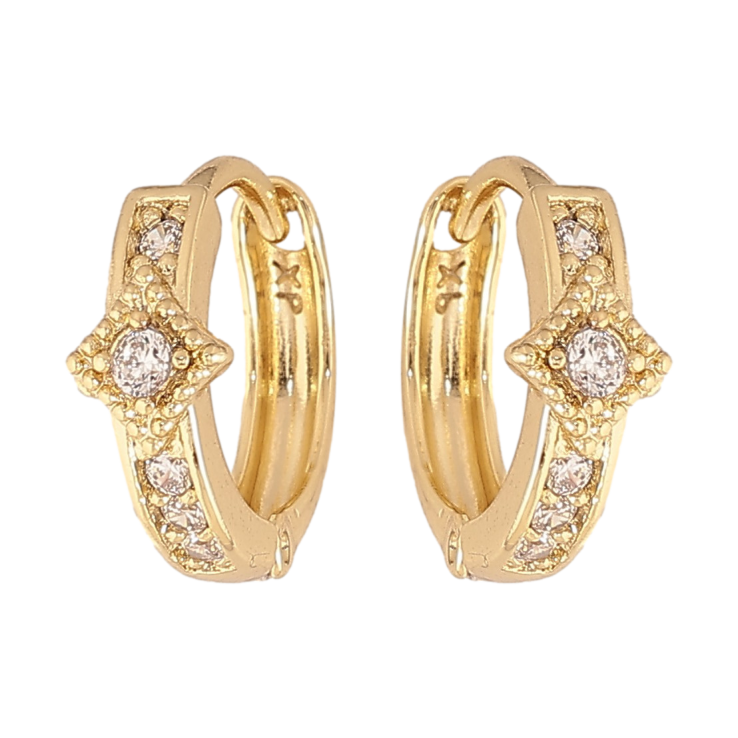 Серьги Xuping цвет Позолота 14K колечки "Узор с кристаллами" фото №12 Серьги Xuping цвет Позолота 14K колечки "Узор с кристаллами" фото №12