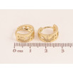 Серьги Xuping цвет Позолота 14K колечки "Узор звездочки" фото №2