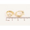 Сережки Xuping колір Позолота 14K колечка "Візерунок з кристалами" фото №2