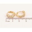 Сережки Xuping колір Позолота 14K колечка "Візерунок з кристалами" фото №2