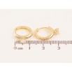 Серьги Xuping цвет Позолота 14K колечки "Узор с кристаллами" фото №2 Серьги Xuping цвет Позолота 14K колечки "Узор с кристаллами" фото №2