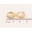 Сережки Xuping колір Позолота 14K колечка "Доріжки кристалів" фото №2 Сережки Xuping колір Позолота 14K колечка "Доріжки кристалів" фото №2