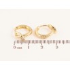 Сережки Xuping колір Позолота 14K колечка "Візерунок з кристалами" фото №2