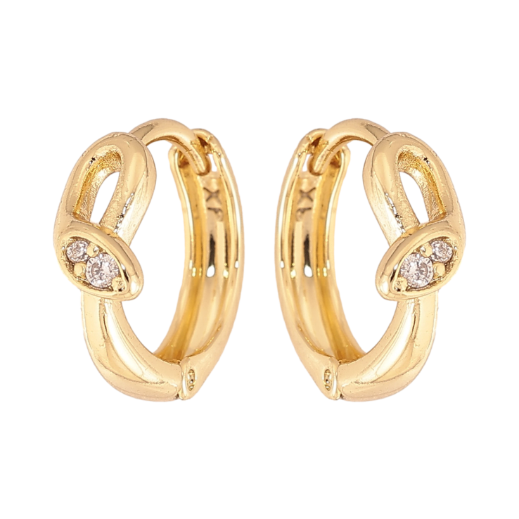 Сережки Xuping колір Позолота 14K колечка "Візерунок з кристалами" фото №21 Сережки Xuping колір Позолота 14K колечка "Візерунок з кристалами" фото №21