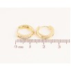 Сережки Xuping колір Позолота 14K колечка "Доріжки кристалів" фото №2 Сережки Xuping колір Позолота 14K колечка "Доріжки кристалів" фото №2