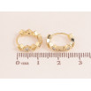 Серьги Xuping цвет Позолота 14K колечки "Узор с кристаллами" фото №2