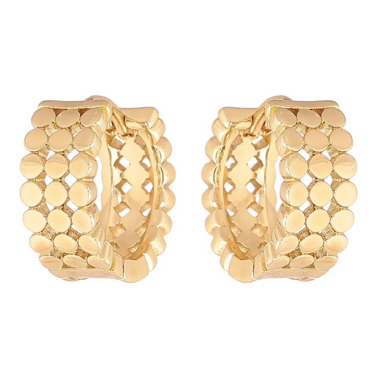 Серьги Xuping цвет Позолота 14K колечки "Декоративный узор" фото №4