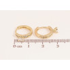 Серьги Xuping цвет Позолота 14K колечки "Узор с кристаллами" фото №2