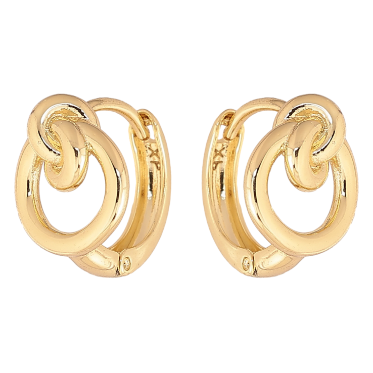 Серьги Xuping цвет Позолота 14K колечки "Декоративный узор" фото №20