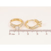 Серьги Xuping цвет Позолота 14K колечки "Узор с кристаллами" фото №2