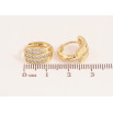 Серьги Xuping цвет Позолота 14K колечки "Узор с кристаллами" фото №2