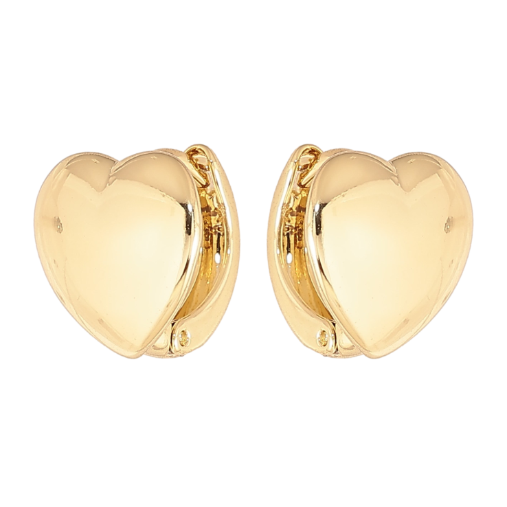 Серьги Xuping цвет Позолота 14K колечки "Сердечки" фото №20