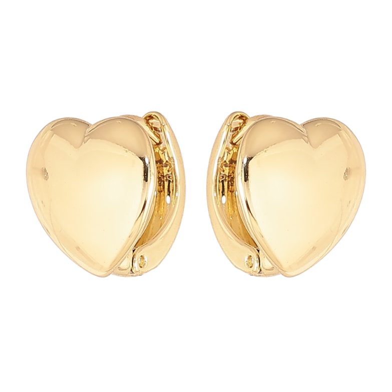 Серьги Xuping цвет Позолота 14K колечки "Сердечки" фото №1