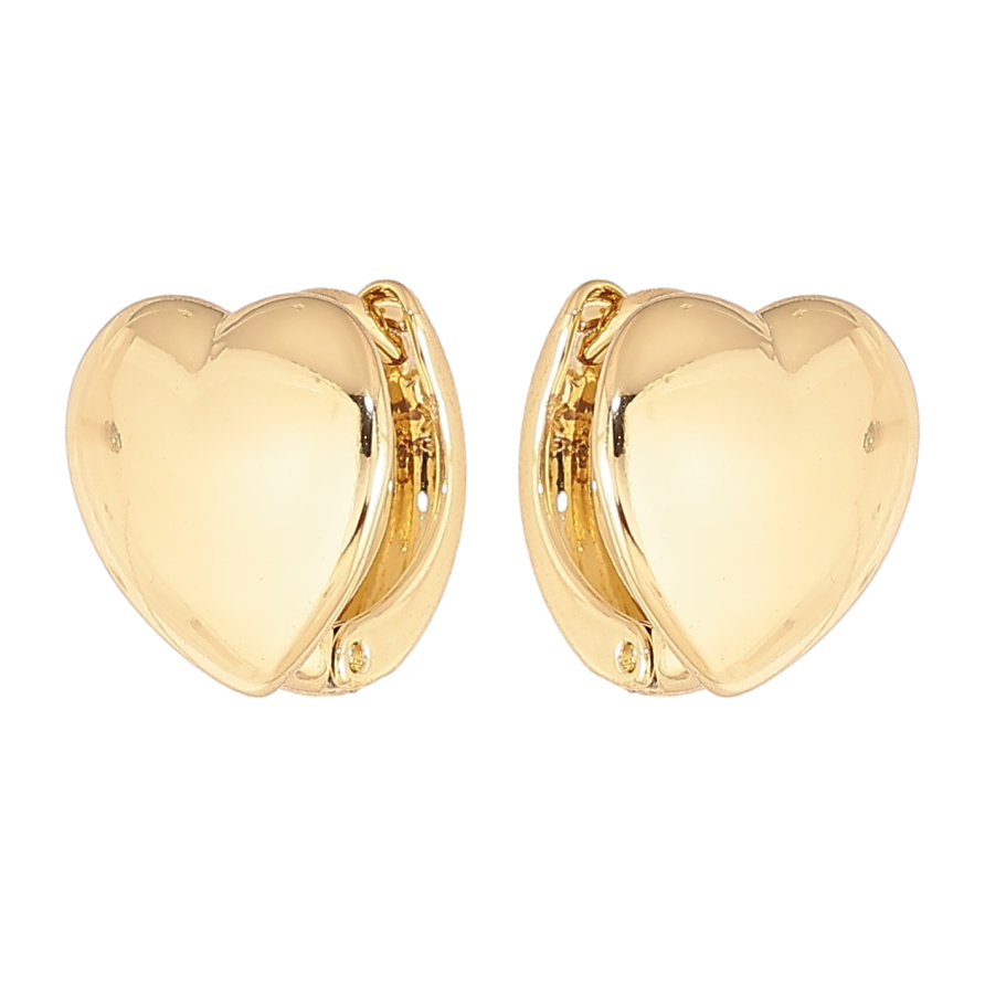 Серьги Xuping цвет Позолота 14K колечки "Сердечки" фото №1