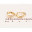 Серьги Xuping цвет Позолота 14K колечки "Узор с кристаллами" фото №2