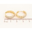 Сережки Xuping колір Позолота 14K колечка "Інкрустація кристалами" фото №2 Сережки Xuping колір Позолота 14K колечка "Інкрустація кристалами" фото №2