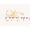 Серьги Xuping цвет Позолота 14K колечки "Банты с жемчужинами" фото №2