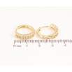 Серьги Xuping цвет Позолота 14K колечки "Узор с кристаллами" фото №2
